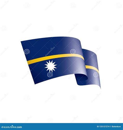 Bandera De Nauru Ejemplo Del Vector En Un Fondo Blanco Ilustraci N Del