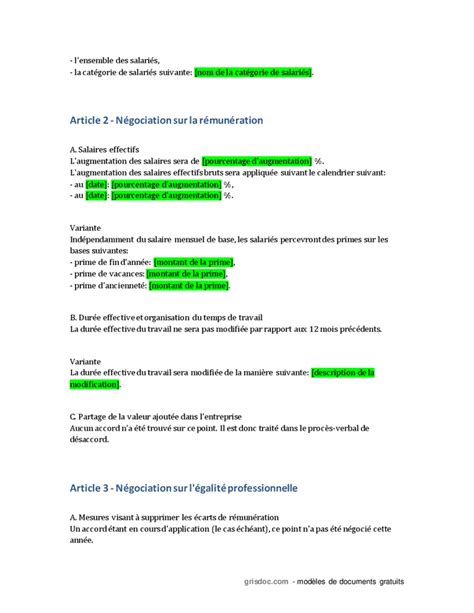 Accord de négociation obligatoire DOC PDF page 2 sur 3