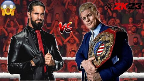 CODY RODES VS SETH ROLLINS WRESTLEMANIA 40 WWE 2K23 PS5 4K60