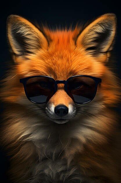 Premium Ai Image Funny Fox Wearing Sunglasses