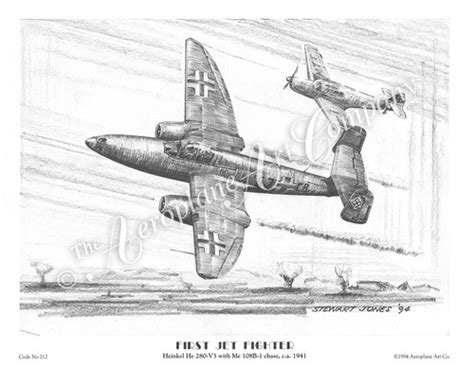 First Jet Fighter The Aeroplane Art Co