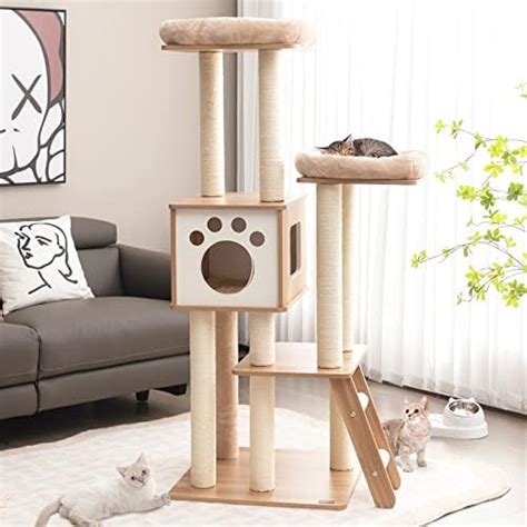 Costway Cat Tree Cm Cm Multi Level Cats Climbing Tower With