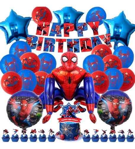 Kit De Decoraci N Globos Spider Man De Cumplea Os Fiesta Mercadolibre