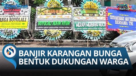 Markas Tni Yonif Boyolali Dibanjiri Karangan Bunga Jadi Bentuk