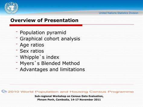 Ppt Evaluation Of Age And Sex Distribution United Nations Statistics