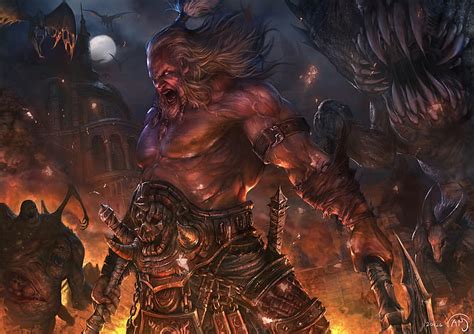 540x960px Free Download Hd Wallpaper Diablo Diablo Iii Barbarian Diablo Iii Battle