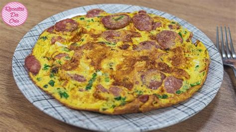 Mistura FÁcil E RÁpida Omelete De Calabresa Receitas Da Cris Receita Com Linguiça