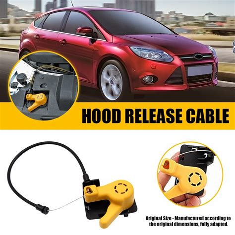 For 2012 2018 Ford Focus Hood Latch Release Pull Handle Cable Lever Cv6z16a770a Ebay