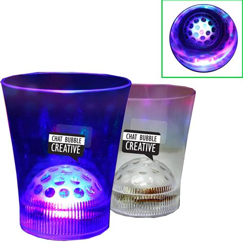 9 Oz Custom Light Up Led Disco Ball Rocks Glasses