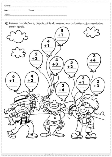 Atividade De Matem Tica Ano Resolva As Adi Es Ler E Aprender