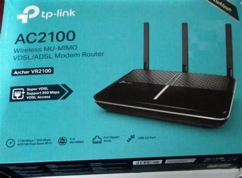 TP-LINK ARCHER VR2100 Wi-Fi Modem AC2100 DSL VDSL/VDSL2 35b mit ...