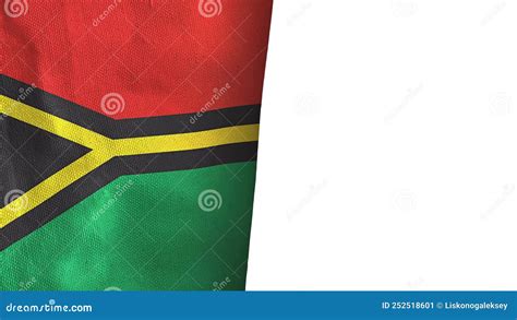 Vanuatu Flag Isolated On White With Copyspace Stock Illustration