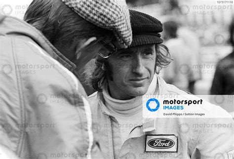 L To R Ken Tyrrell GBR Tyrrell Team Owner Talks With Race Winner