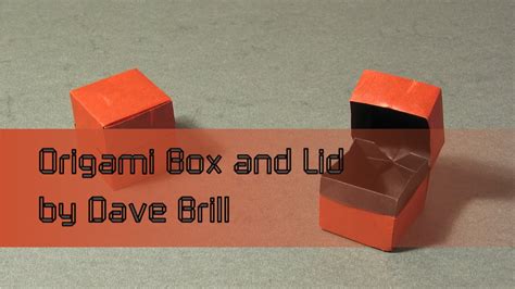 Origami Ideas Origami Box With Hinged Lid Instructions