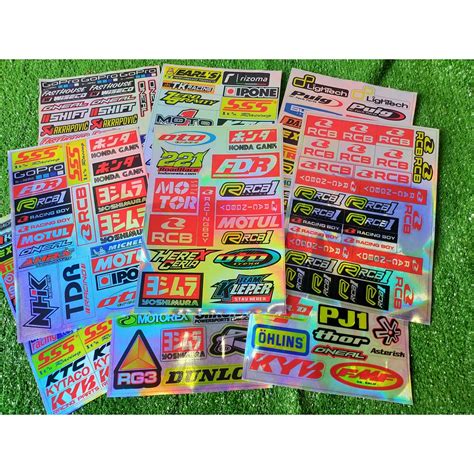 Jual Stiker Pack Sponsor Racing Hologram Set Isi Banyak Sticker Motor