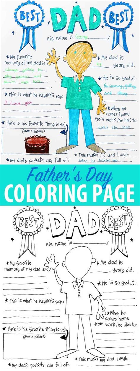 Free All About Dad Printable