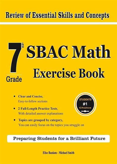 7th Grade Sbac Math Exercise Book Review Of Essential Skills And Concepts With 2 Sbac Math