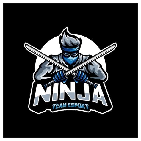 Modelo De Vetor De Logotipo De Esport De Mascote Ninja Conceitos De