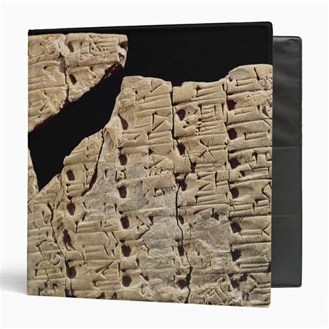 Tablet With Cuneiform Script From Uruk Binder Size 15 Color Black