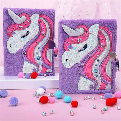 Unicornio Diario Para Las Ni As Con Cerradura Y Llaves En Venta En