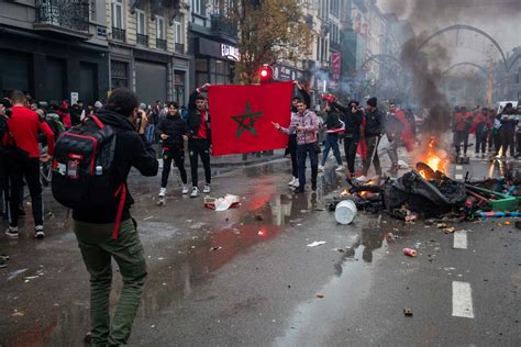 Riots Break Out In Brussels After Morocco Beats Belgium In Qatar World