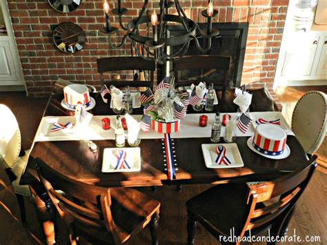 Memorial Day Tribute Table Redhead Can Decorate