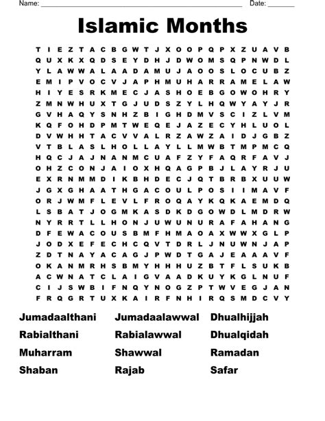 Islamic Calendar Printable Word Searches The Best Porn Website