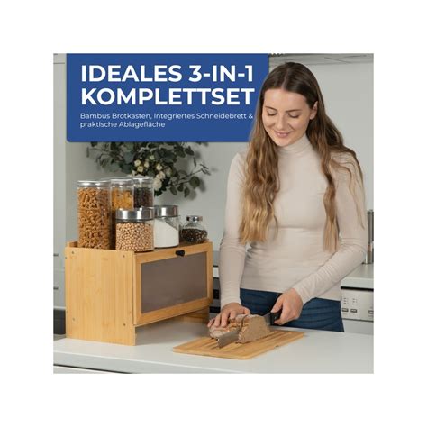 Bambus Brotkasten Holz Brotk Sten Brotbox Zur Brotaufbewahrung Bread Box