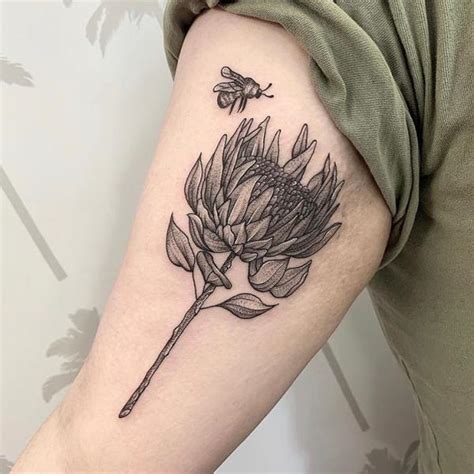 30 Beautiful Protea Tattoo Designs With Meaning Art And Design