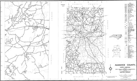 2000 Road Map of Alamance County, North Carolina