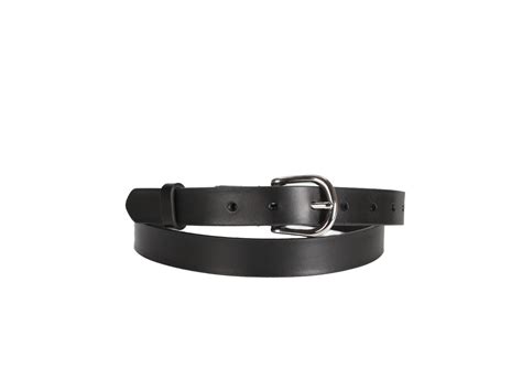 Fine Ceinture Femme En Cuir Noir 4083