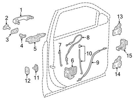 Chevrolet Suburban Door Lock Operating Rod Front 22785274 Gm Parts Outlet Eastpointe Mi