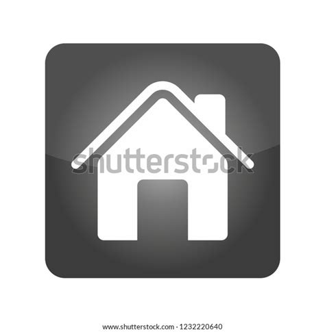 Home Web Button Isolated On White Stock Vector Royalty Free