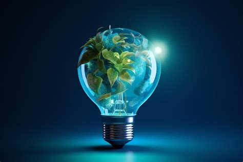 Premium AI Image A Light Bulb With A Plant Inside It