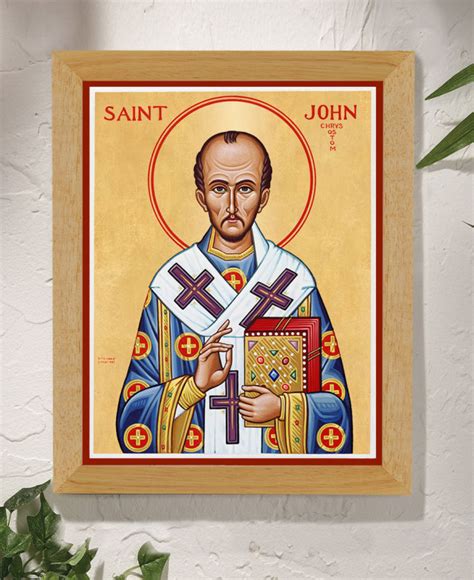 St John Chrysostom Original Icon 14 Tall Original Icons Of Male