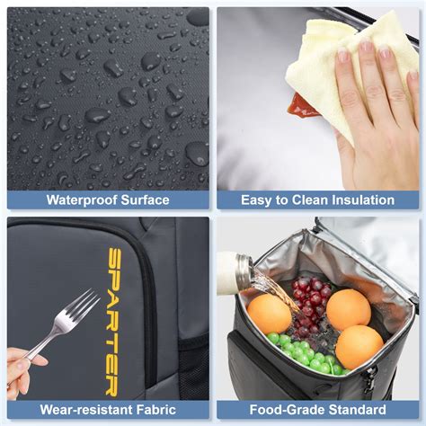 Sparter Insulated Waterproof Backpack Cooler Leakproof 33 Can