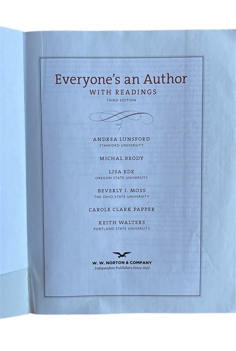 Everyone S An Author With Readings Mla Update Rd Ed Paperback