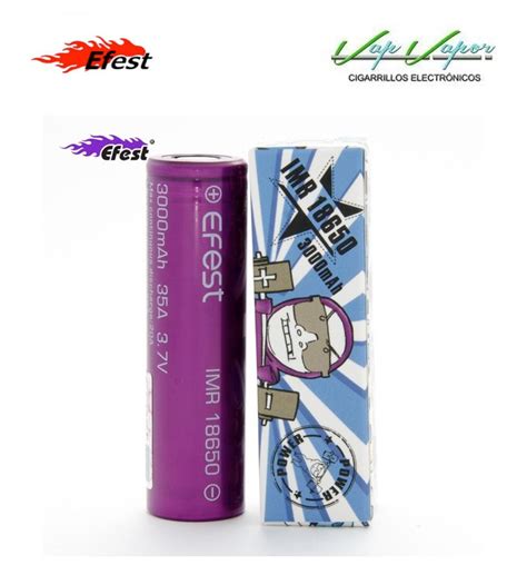 Batería Pila IMR 18650 Efest 3000mah 35A