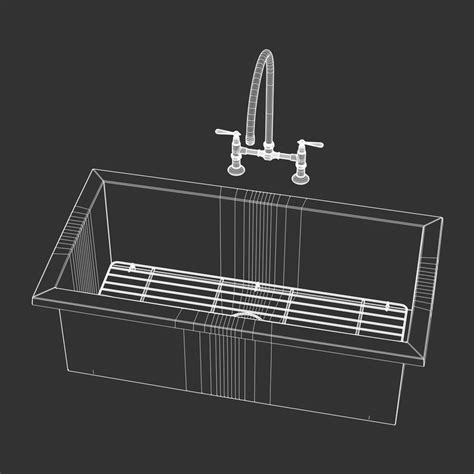 Stainless Steel Kitchen Sink Model Poliigon