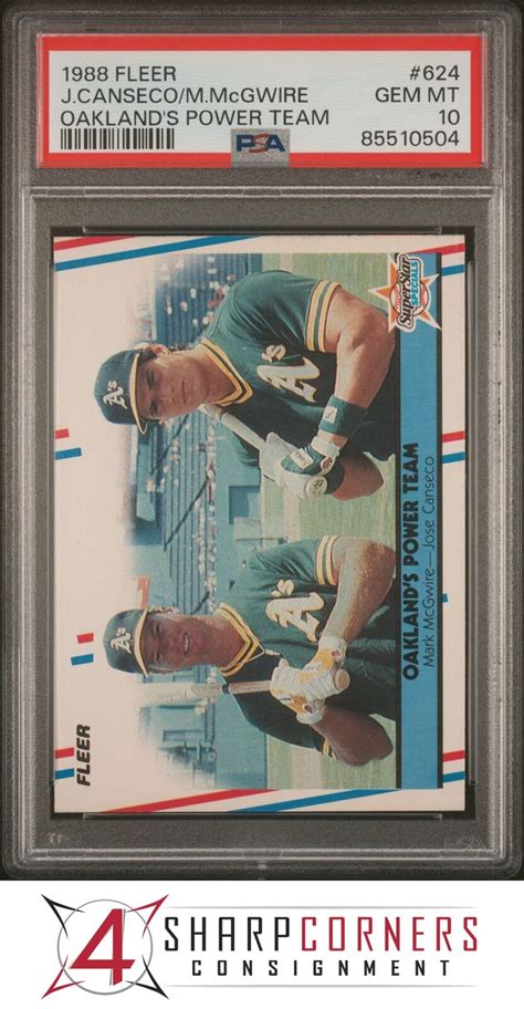 Fleer Jose Canseco Mark Mcgwire Psa B Ebay