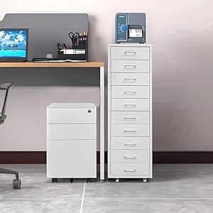 Panana Filing Cabinet On Wheels 10 Drawers Metal Documents Cabinet