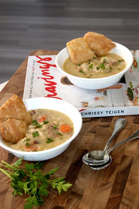 Chrissy Teigens Chicken Pot Pie Soup Recipe Popsugar Food