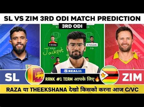 SL VS ZIM ODI DREAM 11 PREDICTION ZIM VS SL ODI DREAM 11 PREDICTION