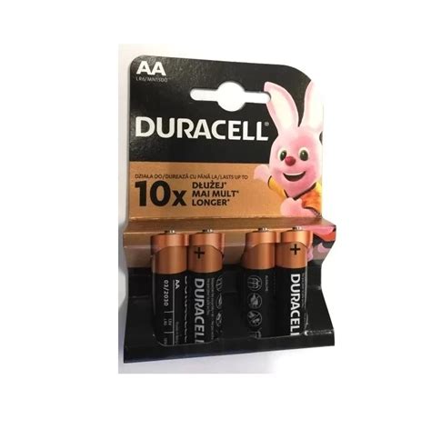 Set 4 Baterii Aa Alcaline Duracell Telecomenzi Tv