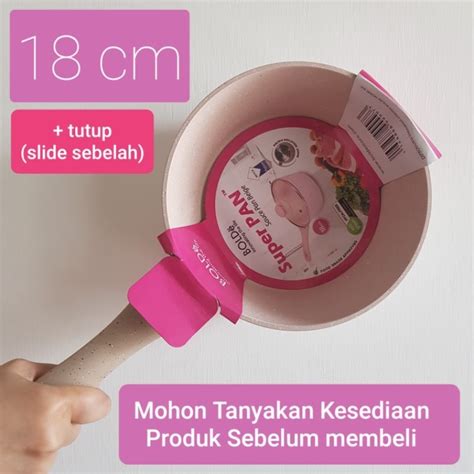 Jual NEGO BOLDe Super Pan Sauce Pan Wajan Induksi Granite Pink 18 Cm