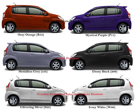 Perodua Myvi Color Code Perodua S