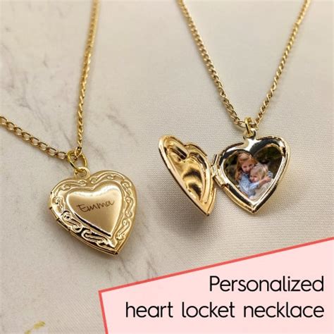 K Gold Heart Locket Necklace Big Small Medium Heart Locket Etsy