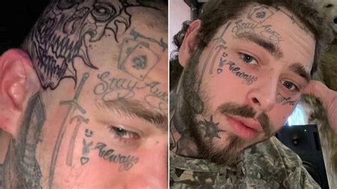 Post Malone Unveils Huge New Skull Tattoo And Hair Cut In Edgier New