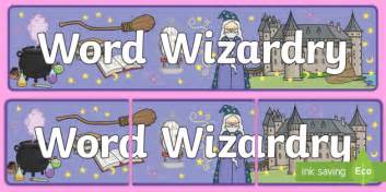 Word Wizardry Display Banner Teacher Made