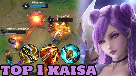 Wild Rift Kaisa Top 1 Kaisa Gameplay Rank Challenger Youtube